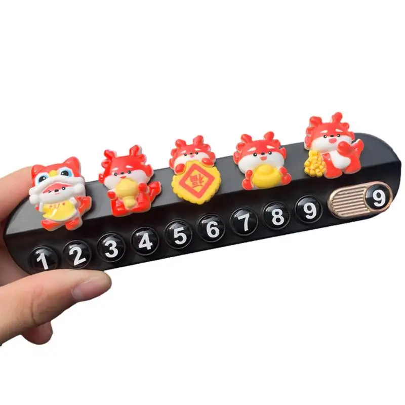 

Temporary Parking Number Plate Cute Dragon Parking Number Plate With Aromatherapy Function 2024 Dragon Ornament Car Decoration