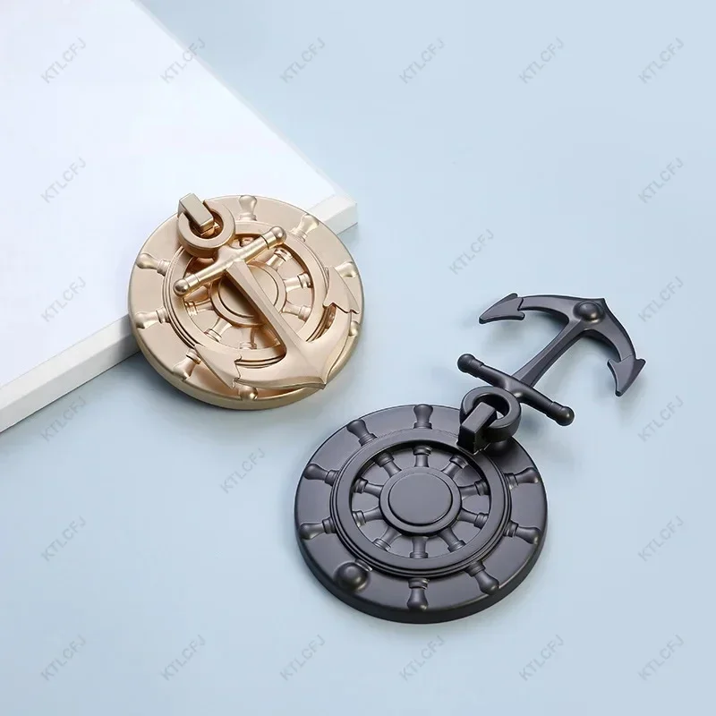 European Creative Door Anti-theft Door Knocker Modern Minimalist and Luxurious Zinc Alloy Ship Anchor Design Knocker images - 6