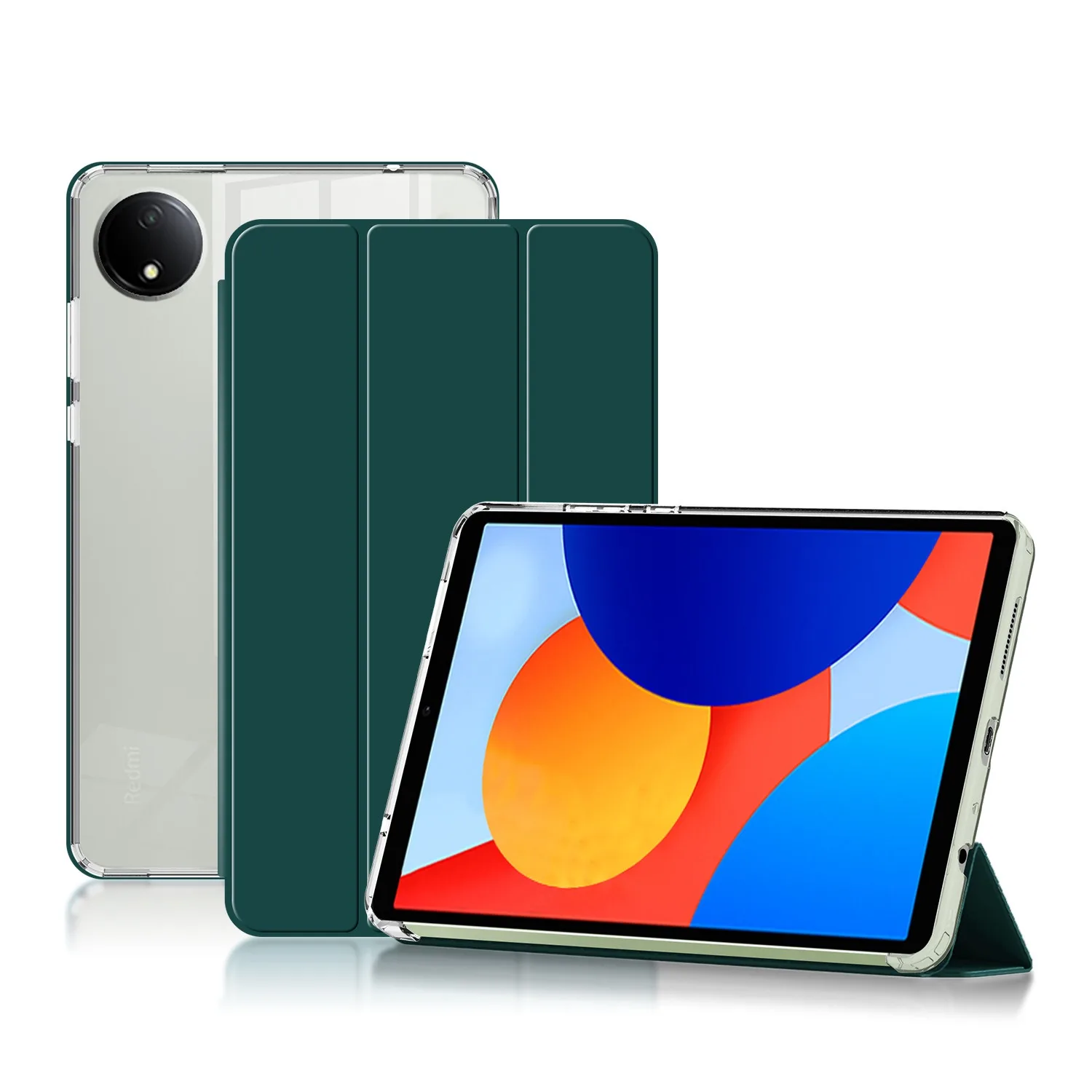 Luxury PU Leather Tri-Folding Stand Tablet Case - Elegant Design