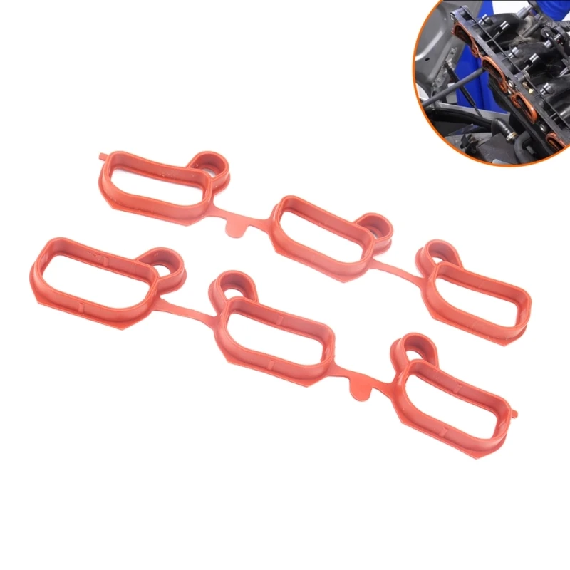 O Ring Gasket Washers And Gaskets O Ring Kit Car Intake Gaskets Kit for X5-X3 328i-528i E46-M54 E83-E53 E85-E60 11611436631 Engine Intake Manifold Rubber Gasket