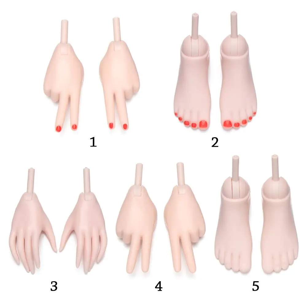1/3 Dolls Body Parts Accessories Plastic Replacement Movable Hands Foot For 1/4 Doll Organ Accessories DIY Dressing Toy