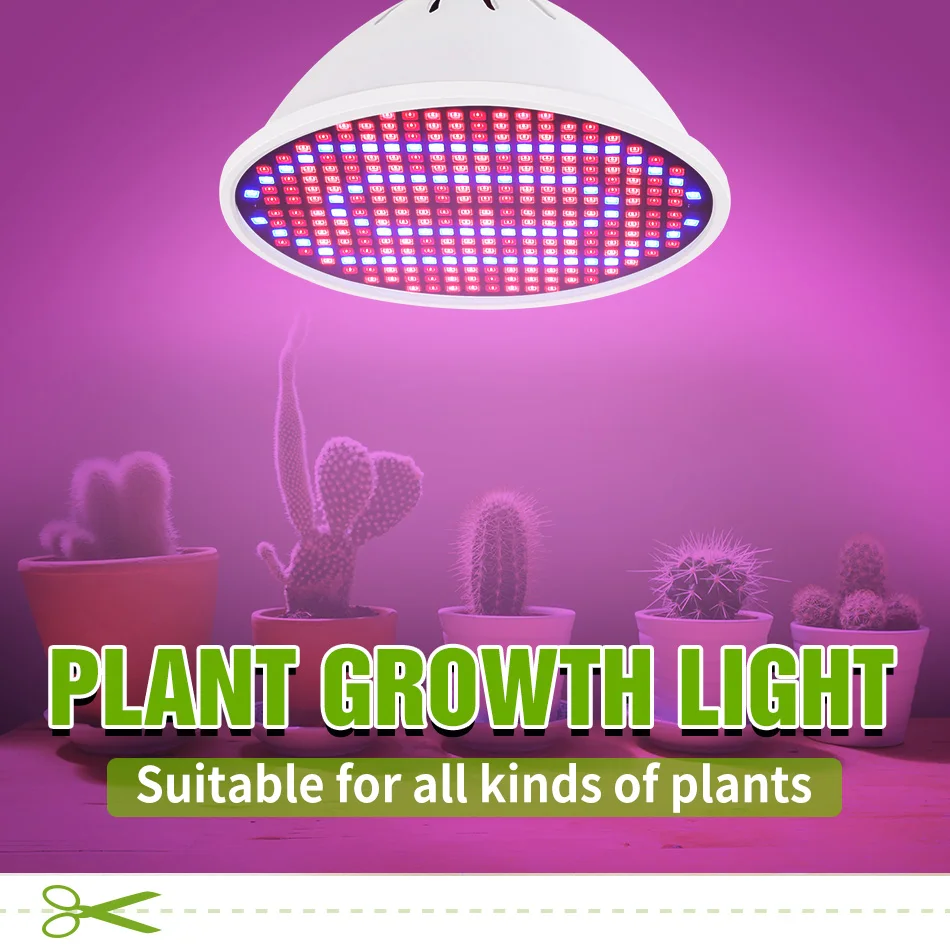 Description Picture 3 of itemLED E27 Grow Light Full Spectrum Greenhouse LED Growing Lights For Indoor Hydroponics Plant Bulb 126 200 300 leds Phyto Lamp