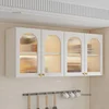 Nordic Multi-functional Kitchen Cabinets Home Kitchen Storage Cabinets Cream Style Living Room Restaurant Wall-mounted Cabinets 1