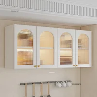 Nordic Multi-functional Kitchen Cabinets Home Kitchen Storage Cabinets Cream Style Living Room Restaurant Wall-mounted Cabinets 1