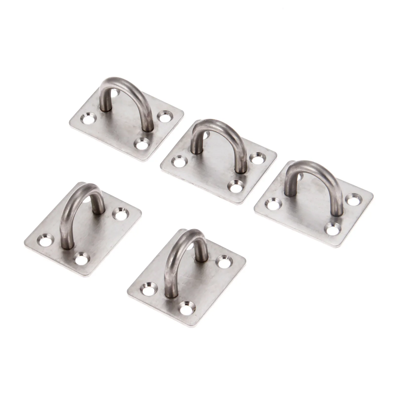 Swpeet Edelstahl D-Ring Ösen 4er Set - 100kg Tragkraft Mit Schrauben