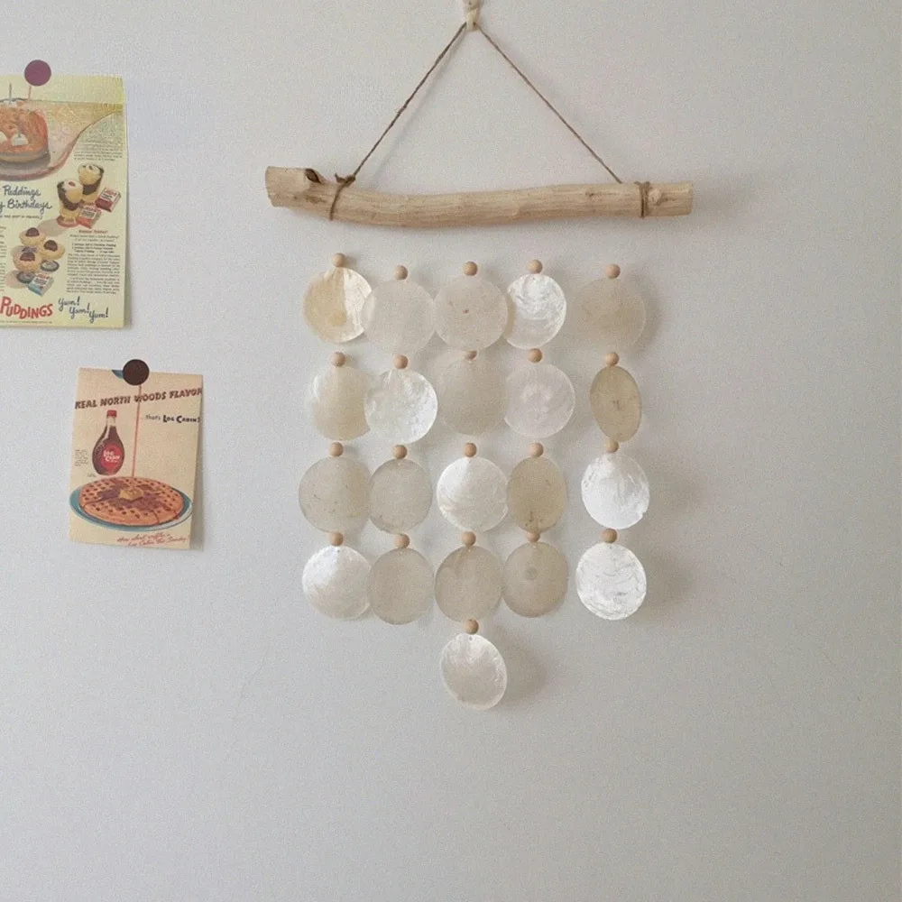 50mm/50pcs Natural Shells Round Slices Ornaments DIY Manual Material for Home Lamps Wind Chime Pendant Jewelry Accessories 3