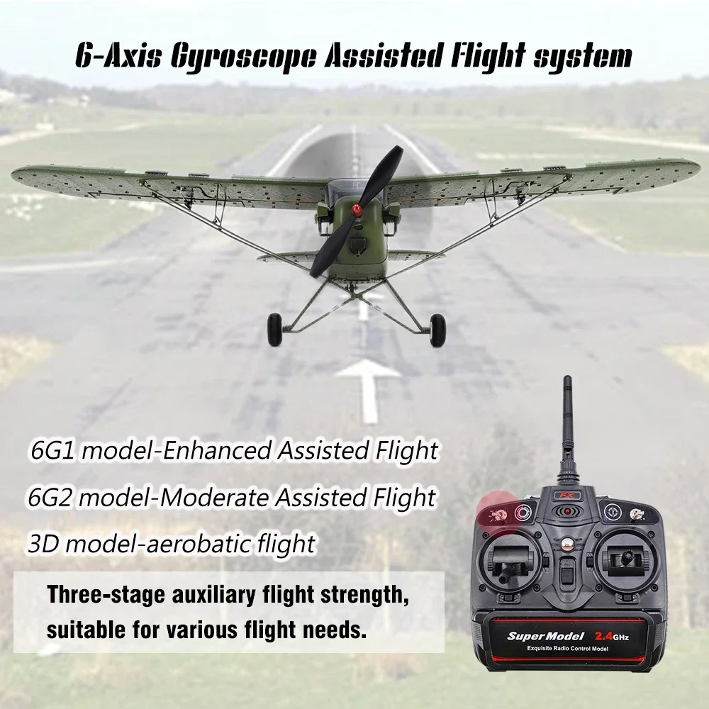 COOLBANK 1:16 J-3 CUB RC Plane RTF 2.4Ghz 4Channel Remote