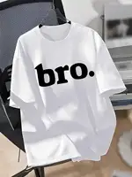 1 قطعة توين بوي "BRO" إلكتروني طباعة الجولة الرقبة تي شيرتات قصيرة الاكمام طالب شاب عادية المحملة الأعلى رداء علوي غير رسمي ملابس الأطفال 3