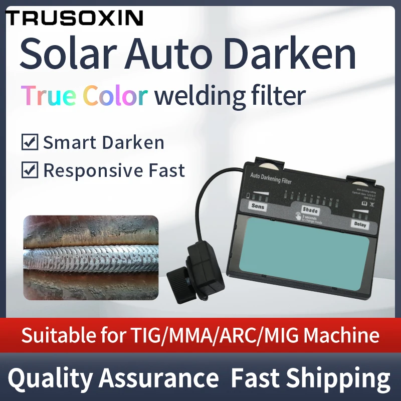 

Solar auto darkening True Color welding mask/helmet/welder cap/welding lens/eye mask filter
