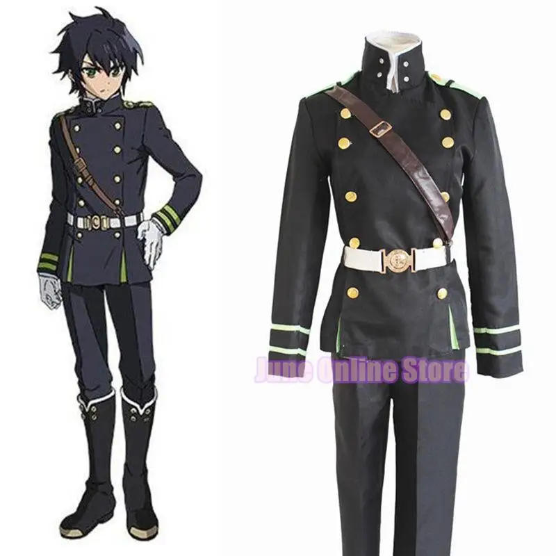 

Seraph Of The End Owari No Seraph Yuichiro Hyakuya Anime Cosplay Costume Deluxe Military Uniform Halloween Carnival Party Suit