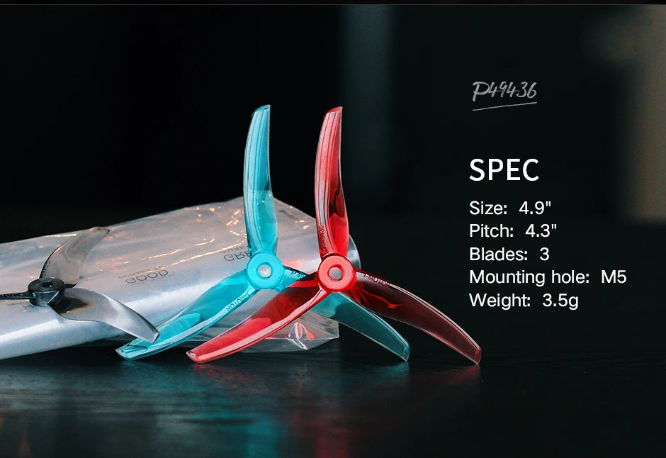 T-motor P49436 Props - 2pairs/bag Propellers Prop Blades For RC Fixed-wing Airplane Drone Motor 8