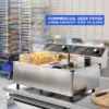 Stainless Steel Dual Tank Electric Deep Fryer with 2 Baskets Capacity 3