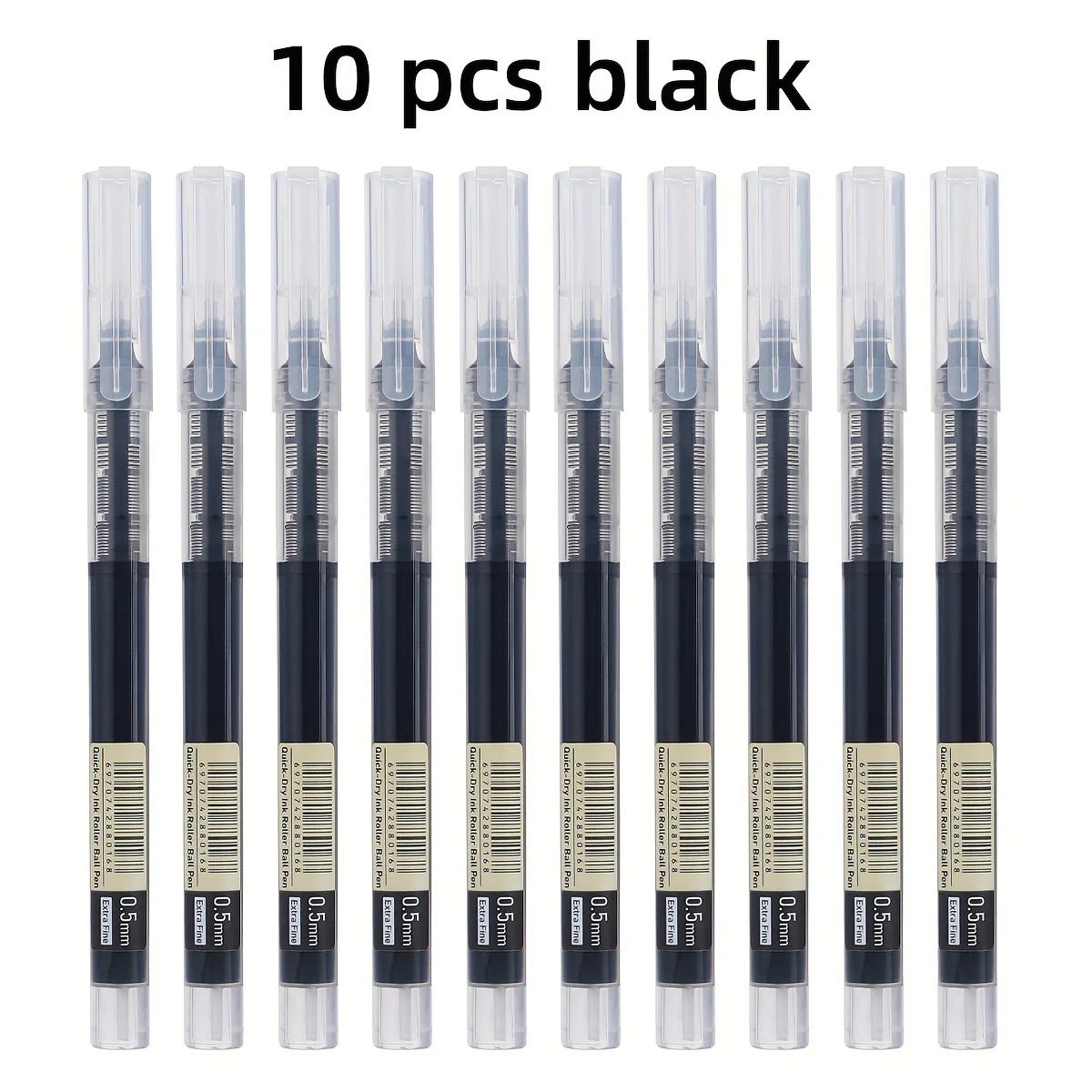 30 Stück/10 Stück direkte flüssige, schnell trocknende Gelstifte 0,5 mm – glattes Schreiben, schnell trocknende Tinte – für Studenten und Büroangestellte – Detail 3