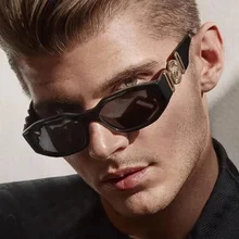 

Fashion Brand Design Vintage Small Rectangle Sunglasses Women Men Retro Cutting Lens Gradient Square Sun Glasses Female UV400