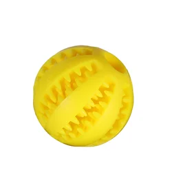 Natural Rubber Interactive Chew Ball (Yellow)