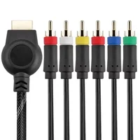 For PS2 /PS3 Gaming Console 1.8m Component AV Cable Resolution HDTV RCA Video Cable  Game Controller Connect Tv Sound Cable