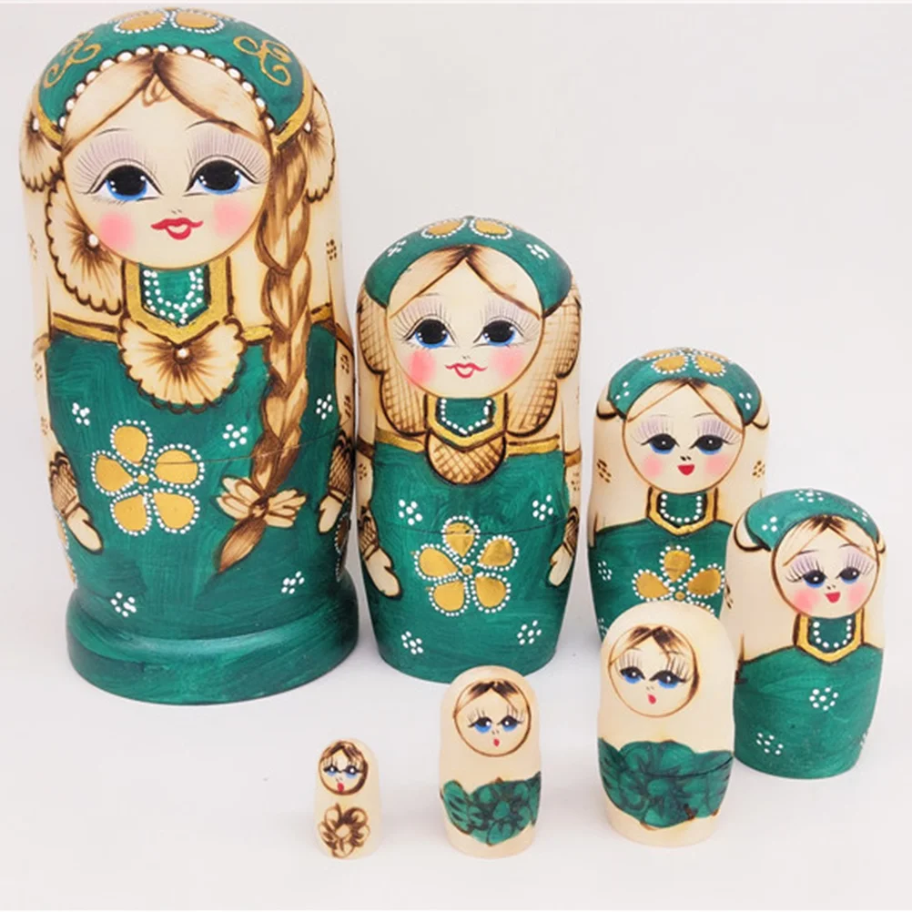 

7 шт., деревянные игрушки для девочек-матрешек