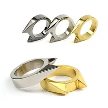 

Self-defense cat ear single finger buckle ring broken window ladies Defenseanti-thief men's outdoor products 1 finger Ring