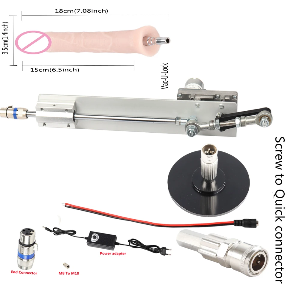 Sex machine Telescopic Linear Actuator Adjustable 30-150mm Stroke Reciprocating Linear Mechanism DIY connector for women image