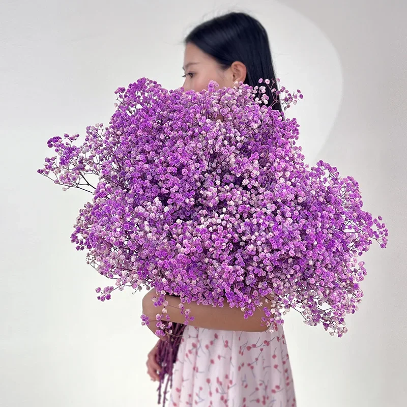 Colorful Preserved Baby's Breath Bouquet - Boho Home and Wedding Decor