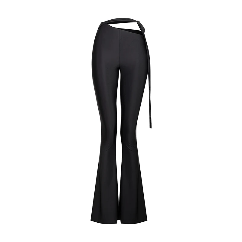 ZYM Strap Waist Black Latin Dance Pants Girls Kids Latin