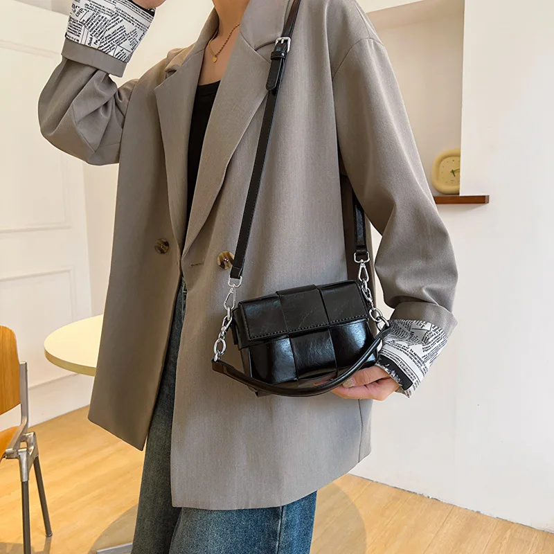 2023 New Trend  Fashion Texture PU Leather Small Square Mini Handheld Shoulder Crossbody Bags For Women Girl  Free Shipping