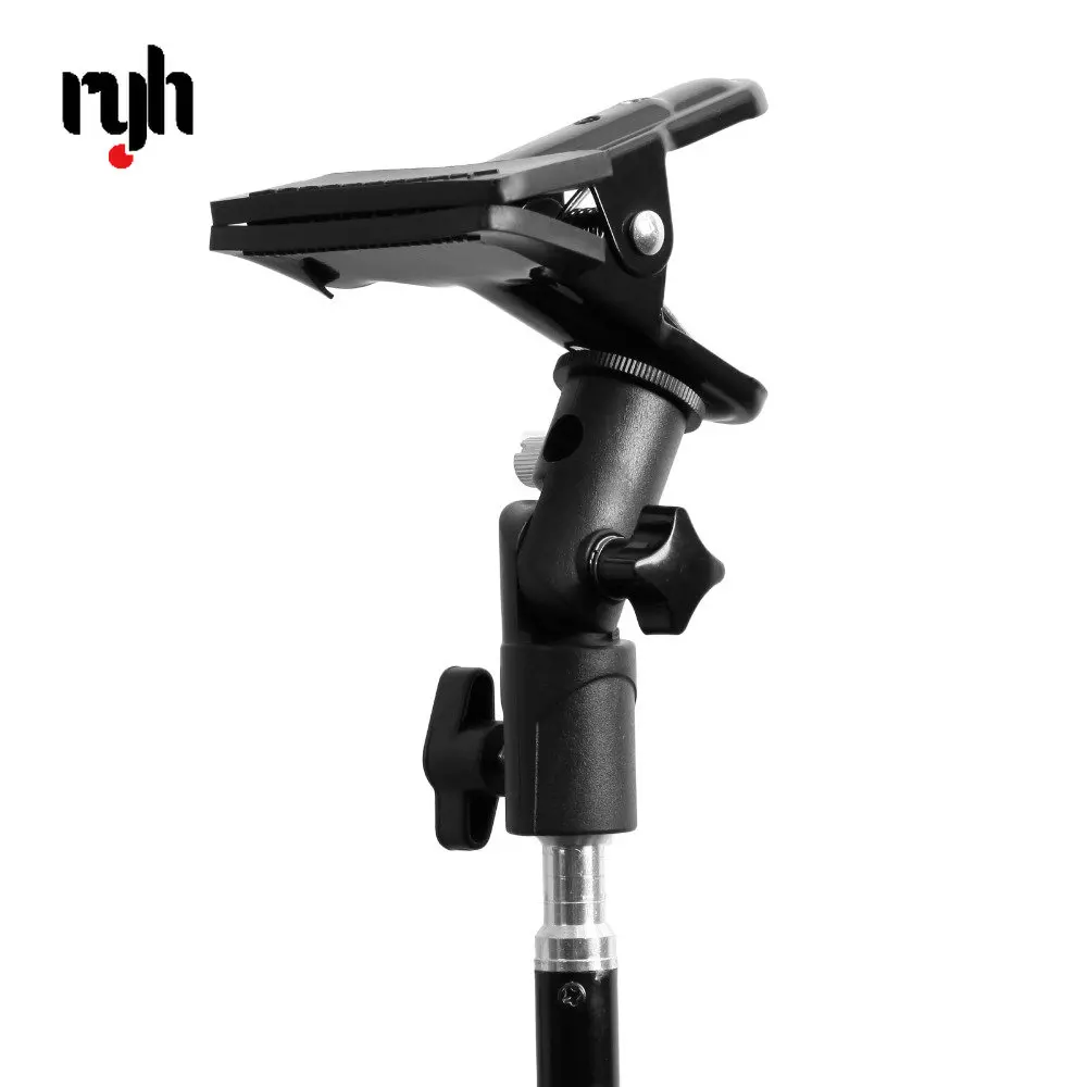 2 Pinces Porte-réflecteur Avec Rotule 1/4" - Pour Flash, Smartphone, Caméra - Couverture Caoutchouc Antidérapante - Métal Robuste