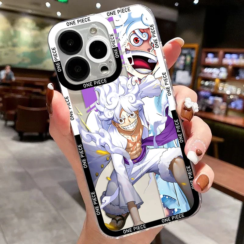 thumbnail image 1 of Cool O-One P-Pieces Luffys funda de teléfono para iPhone 16 15 14 13 12 11 Mini Pro Max X XR XSMax 7 8 Plus SE20 cubierta transparente, 1 of 5