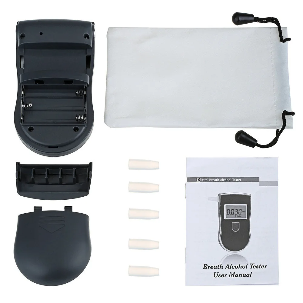 Digital display breathalyzer alcohol tester
