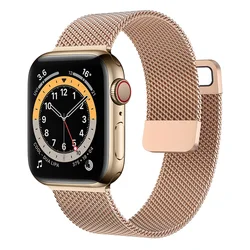 Premium Magnetic Loop Strap for Smartwatches - Elegant and Versatile Design (Rose gold)