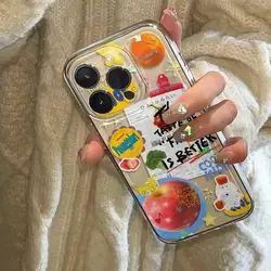 Chic Fruit Design Transparent Phone Case - iPhone 12 Mini (A)