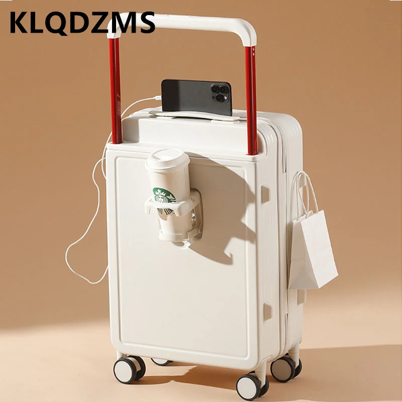 KLQDZMS 20''22''24''Inch Compact Carry on Luggage Compact Portable Multifunctional Luggage Durable and Boarding Suitcase