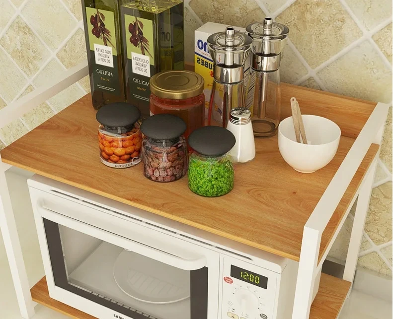 Mordern MDF Microwave Shelf Stand Small Kitchen Furntiure Appliances Storage Rack Holder Space Saver
