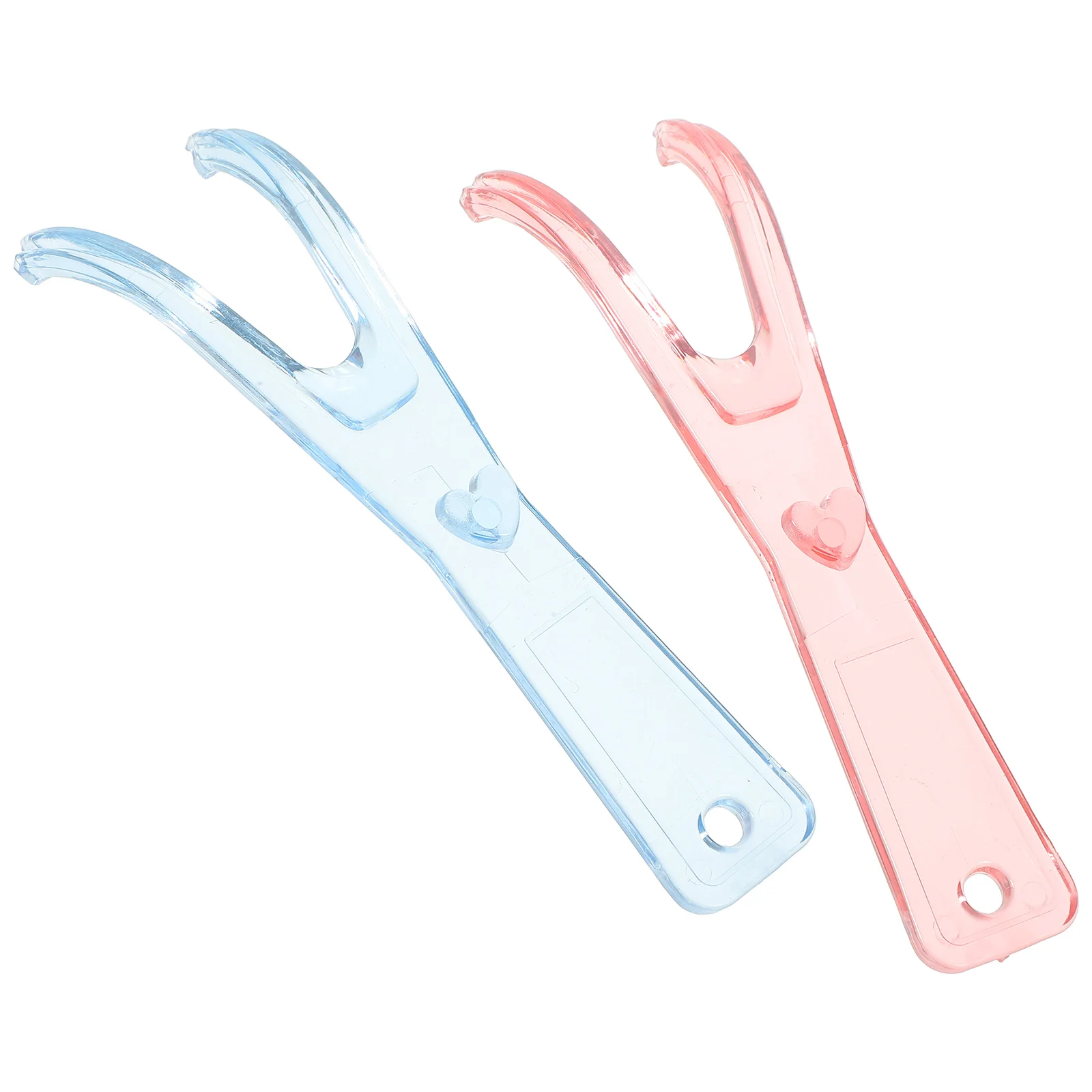 

2pcs Dental Floss Holder with Built In Spool Pink + Blue Oral Hygiene Tool for Tartar Removal and Gingivitis Prevention