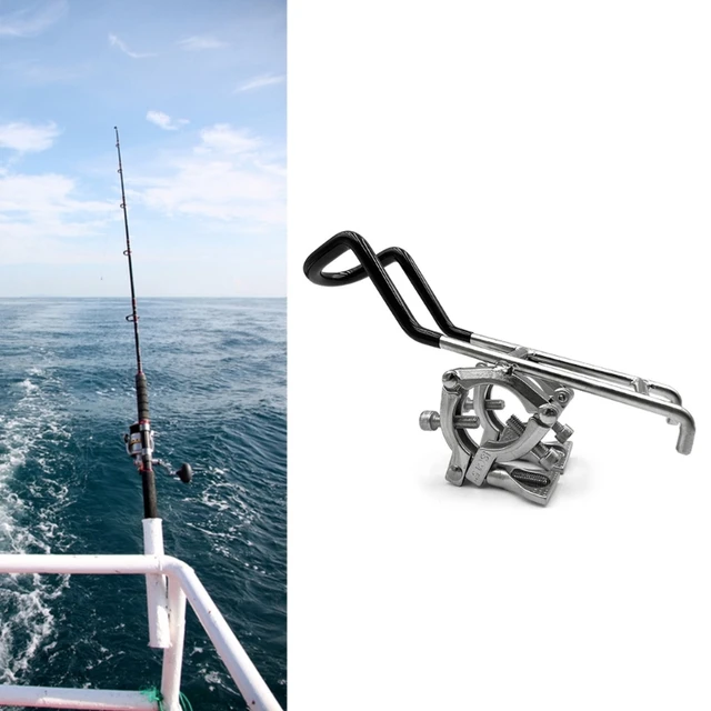 Stainless Steel Stand Clip Fishing Rod Sea Fishing Rod Holder Bracket Boats  Yacht Adjustable Fish Rod Holder Accessories - AliExpress