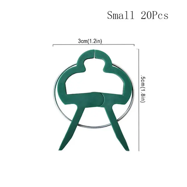 20 Stück Pflanzen-Befestigungsklammern, wiederverwendbare Halterung für Gewächshaus, für feste Pflanzen, Rankhilfe für Blumensämlinge, Stängelstütze, Gartenbedarf_voghion.com