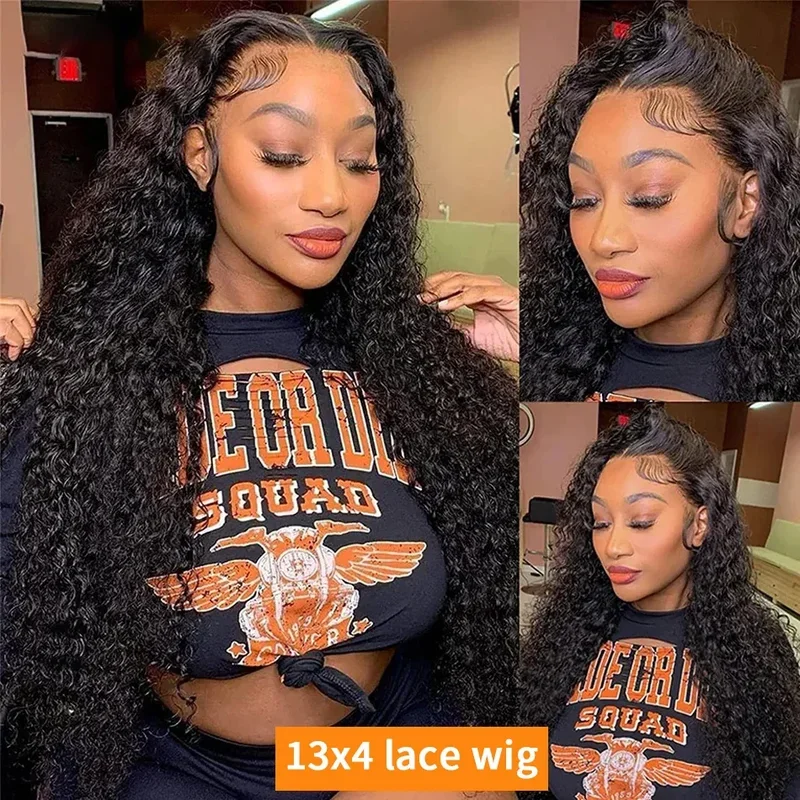 Human Hair Wigs 13x6 HD Lace Loose Deep Wave Frontal 42 Inch Deep Curly Lace Front Preplucked Glueless Human Hair