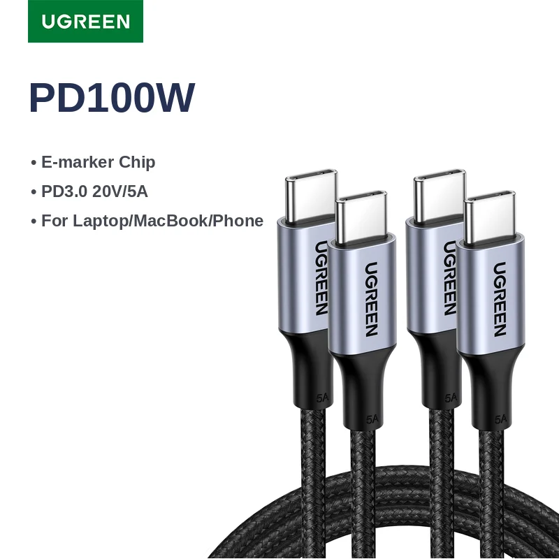 UGREEN 100W High-Speed USB-C to USB-C Charging Cable