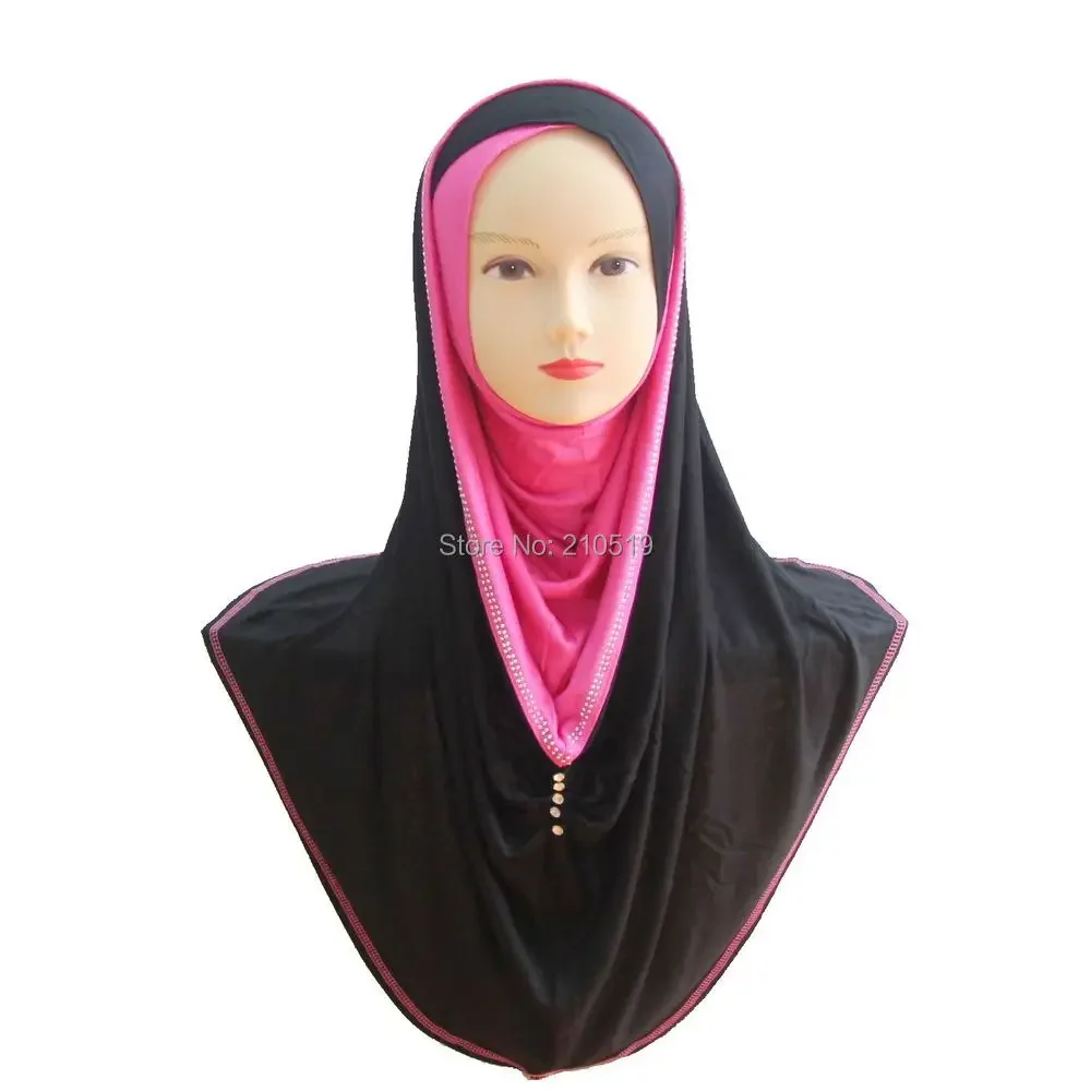 HIJAB HOOD INSTANT HOT Modal COTTON Islamic Scarf Hawei Home Beading BIG LONG MUSLIM One Piece HIJAB