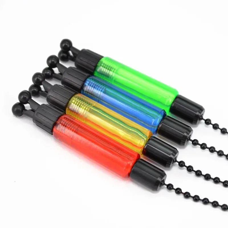 Alarme de touche pêche carpe avec swinger chaîne acier aluminium - indicateur morsure 4 couleurs