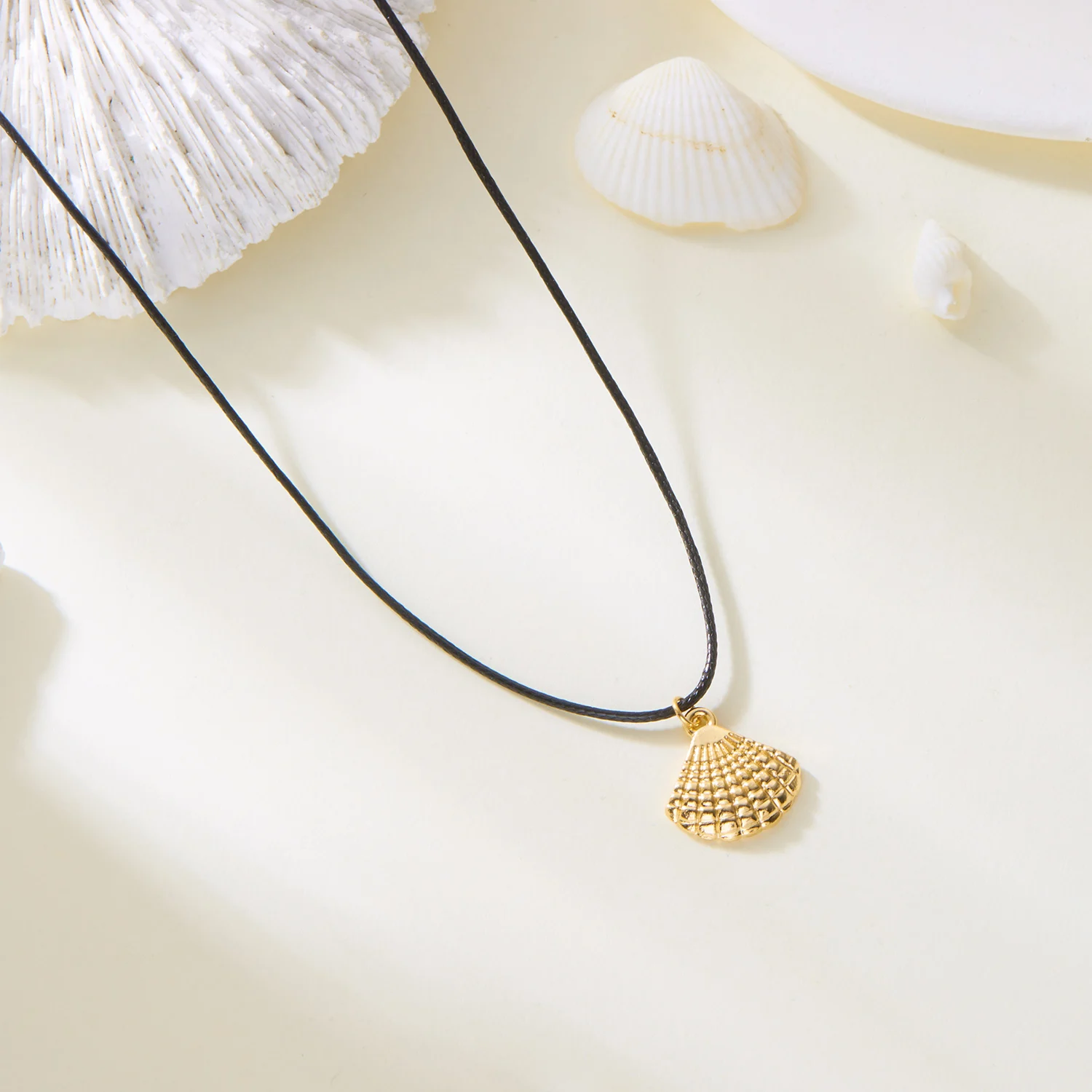 Elegante Perlen Seestern Muschel Anhänger Halskette für Frauen Böhmische Wachs Seil Geflochtene Halskette Sommer Strand Urlaub Schmuck – Detail 19