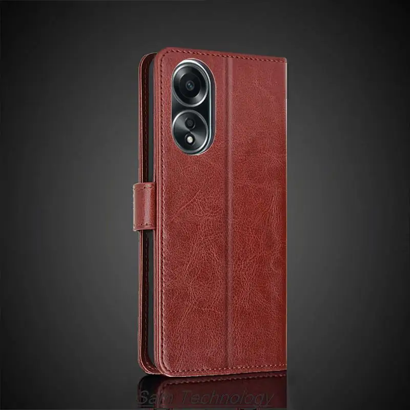 Card Holder Cover Case for OPPO A58 4G Pu Leather Flip Cover Retro Wallet Phone Case OPPO A58 4G Business Fundas Coque 3