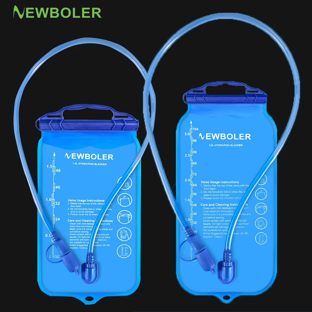 NEWBOLER 1.5L 2L 3L 야외 스포츠 캠핑 물 주머니 러닝 스포츠 자전..