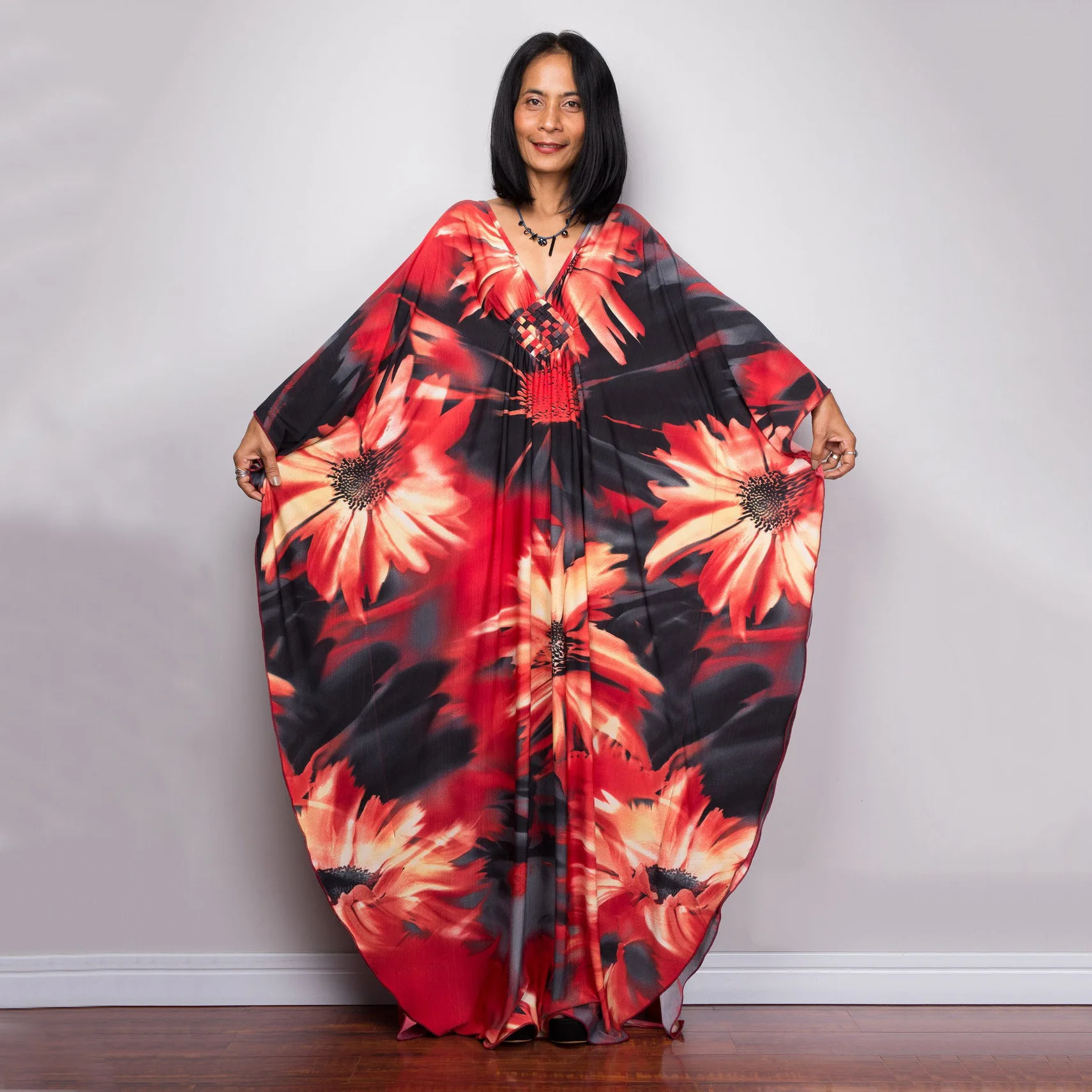 

WeHello New Women's Beach Smock all Cotton Tie Dyed Kimono Swimsuit Cardigan Summer Bikini Sun Protection Beach Dress