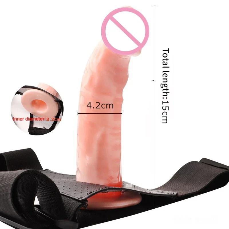 Realistic Strap On Dildo Panties Wearable Hollow Penis Sleeve Strapon Dick Pants Leather Harness Belt Sex Toys For Woman Men Gay sex toys