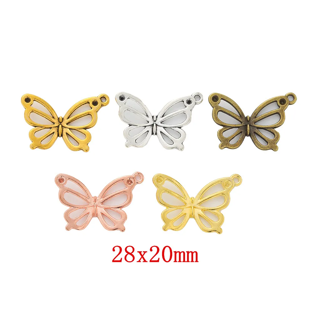 

40pcs butterfly Craft Supplies Charms Pendants for DIY Crafting Jewelry Findings Making Accessory 114