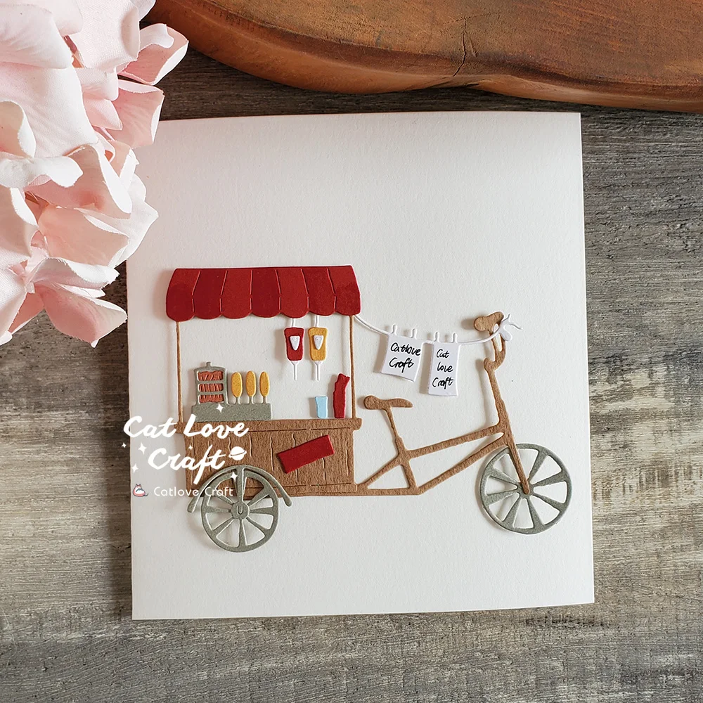 Catlove 바퀴에 뜨거운 음료 금속 절단 다이 스크랩북 금형 스텐실 다이 컷 카드 만들기 DIY 공예 엠보싱 새로운 다이