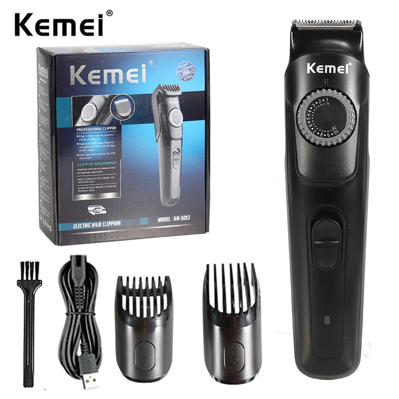 

Kemei Adjustable Beard Hair Trimmer For Men Rechargeable Mustache Stubble Hair Clipper Face Groomer Hair Cutting Machine KM-5013