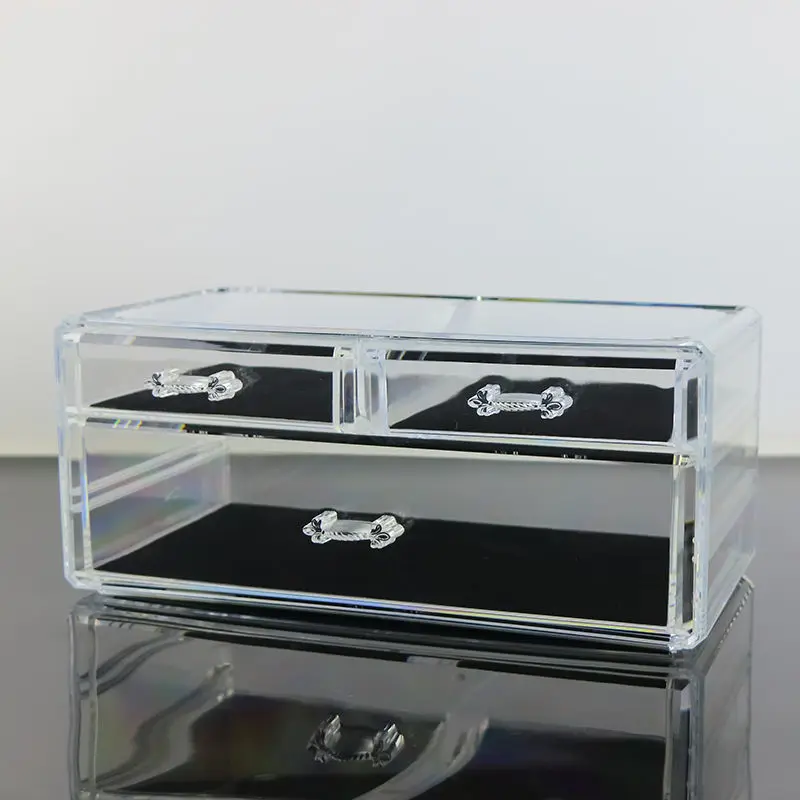 Iridescent Acrylic Storage Box With Hollow Handle Office Desktop Makeup  Basket Organizer Jewelry Storage Tray Tissue Holder - AliExpress