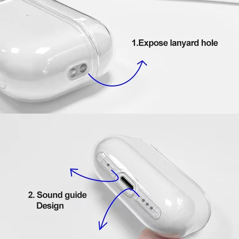 Clear Case for AirPods Pro2 2022 Case Soft Silicone Cover for airpods pro 2 3 1 Case Transparent Earphone Funda for airpod pro